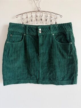 BDG Forest Green Corduroy Mini Skirt